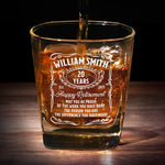 Custom Name Retirement Gifts - Personalized Square Whiskey Glass