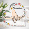 The Bond We Share Is My Greatest Gift - Family Personalized Custom Heart Shaped Acrylic Plaque - Gift For Mom, Grandma