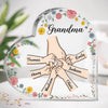 The Bond We Share Is My Greatest Gift - Family Personalized Custom Heart Shaped Acrylic Plaque - Gift For Mom, Grandma