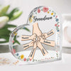 The Bond We Share Is My Greatest Gift - Family Personalized Custom Heart Shaped Acrylic Plaque - Gift For Mom, Grandma