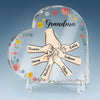The Bond We Share Is My Greatest Gift - Family Personalized Custom Heart Shaped Acrylic Plaque - Gift For Mom, Grandma