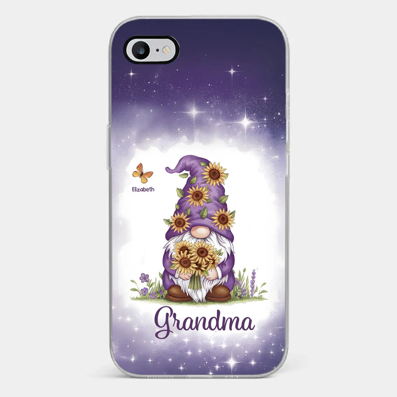 Custom Name Grandma Gnome Sunflower Gifts - Personalized Phone Case