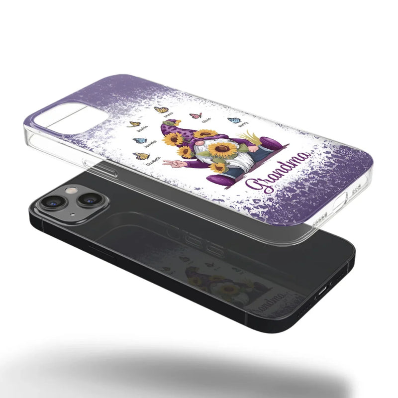 A Grandchild’s Smile Is Grandma’s Sunshine - Family Personalized Custom Clear Phone Case - Gift For Mom, Grandma