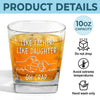 Built By My Father’s Hands - Family Personalized Custom Square Whiskey Glass - Gift For Dad