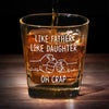 Built By My Father’s Hands - Family Personalized Custom Square Whiskey Glass - Gift For Dad