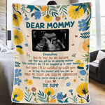 Custom Photo Pregnancy Announcement Gifts for Grandma - Personalized Blanket