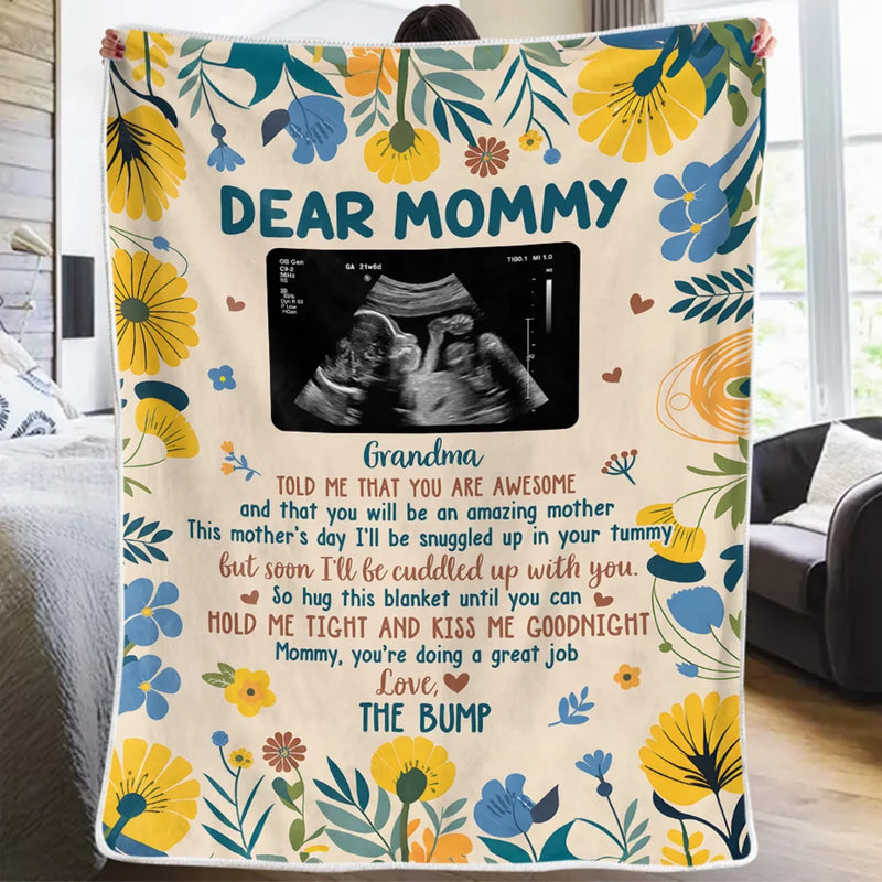 Custom Photo Little Hands, Big Dreams - Family Personalized Custom Blanket - Baby Shower Gift, Gift For First Mom