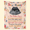 Custom Photo Dream Big, Little One - Family Personalized Custom Blanket - Mother's Day, Baby Shower Gift, Gift For First Mom