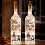 Custom Name Pet Memorial Decor - Personalized Bottle Lamp