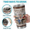 Fate Knew I Was Meant For You - Couple Personalized Custom Tumbler - Gift For Husband Wife, Anniversary