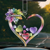 Grandkids Keep The Heart Young - Family Personalized Custom Car Ornament - Acrylic Custom Shaped - Gift For Mom, Grandma