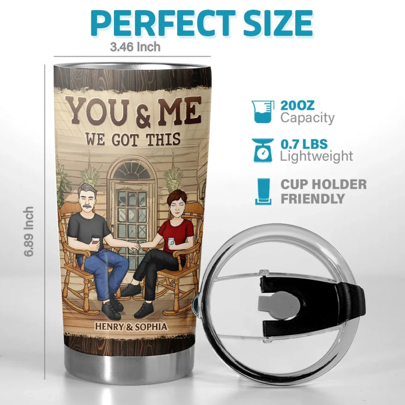 We Fulfill Each Other’s Hearts - Couple Personalized Custom Tumbler - Gift For Husband Wife, Anniversary