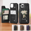 Bloom Where You Are Planted - Family Personalized Custom Leather Flip Wallet Phone Case - Gift For Yourself, Best Friends, Siblings, Family Members