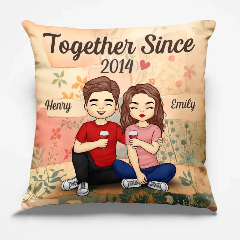 Custom Name Anniversary Couple Gifts - Personalized Pillow