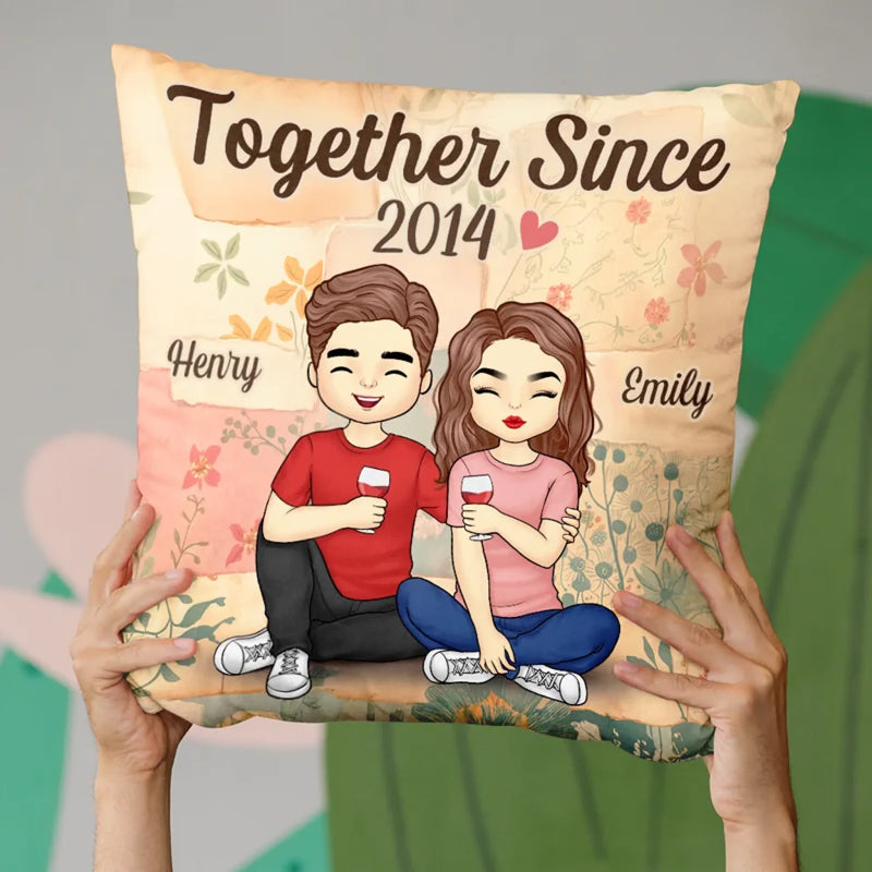 Custom Name Anniversary Couple Gifts - Personalized Pillow