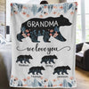 Grandkids Make Life Grand - Family Personalized Custom Blanket - Gift For Mom, Grandma