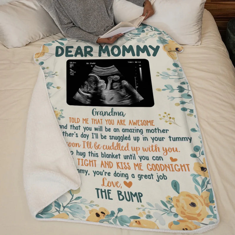 Custom Photo Celebrate The Joy Of New Beginnings - Family Personalized Custom Blanket - Baby Shower Gift, Gift For First Mom