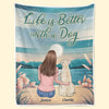 The Road To My Heart Is Paved With Paw Prints - Dog Personalized Custom Blanket - Gift For Pet Owners, Pet Lovers