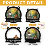 Custom Name Fire Pit Campfire Decor - Personalized Suncatcher Ornament
