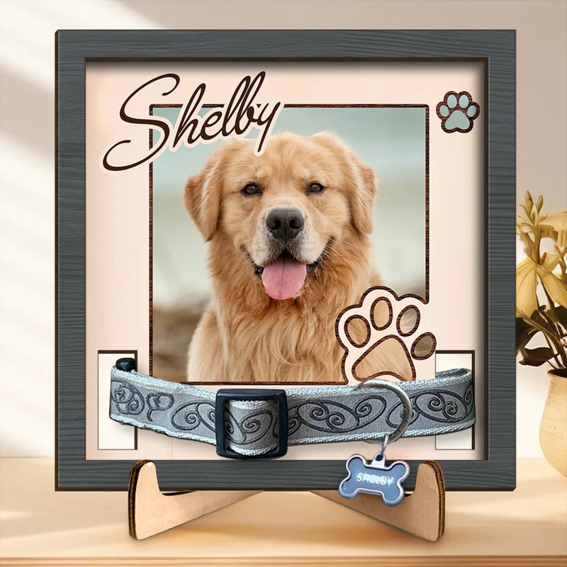 Custom Pet Photo Dog Memorial Decor - Personalized Memorial Sign