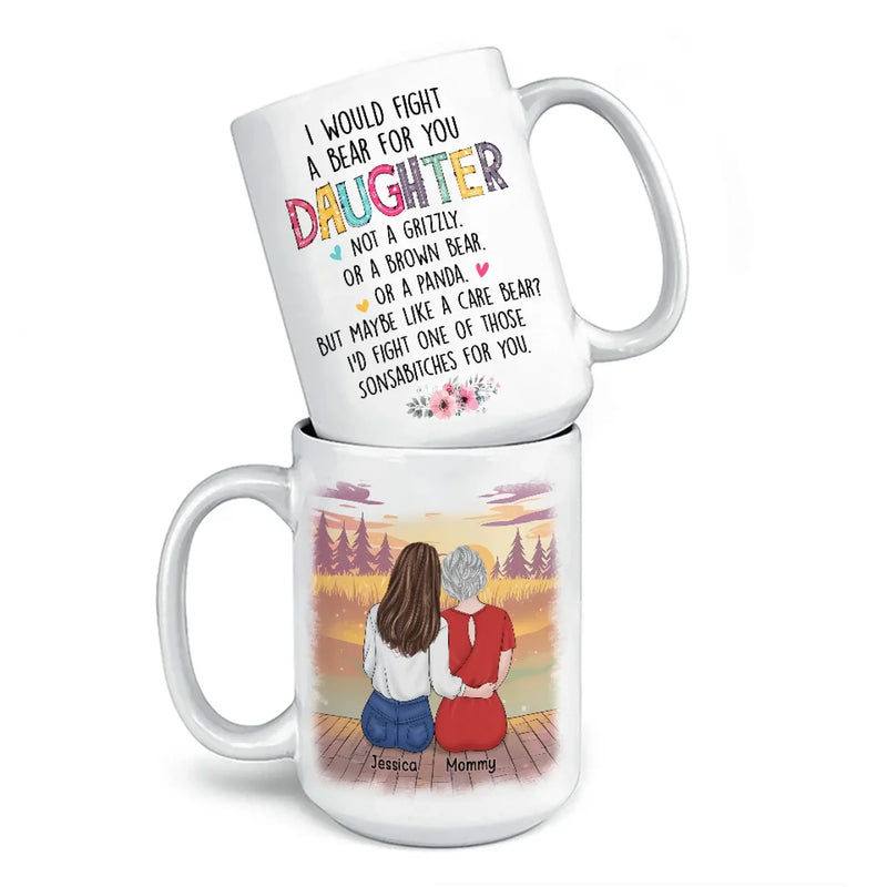 A Bond Built On Laughter, Love - Family Personalized Custom Mug - Gift For Mom, Daughter