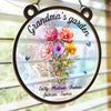 In Every Flower, A Story - Family Personalized Window Hanging Suncatcher - Gift For Mom, Grandma
