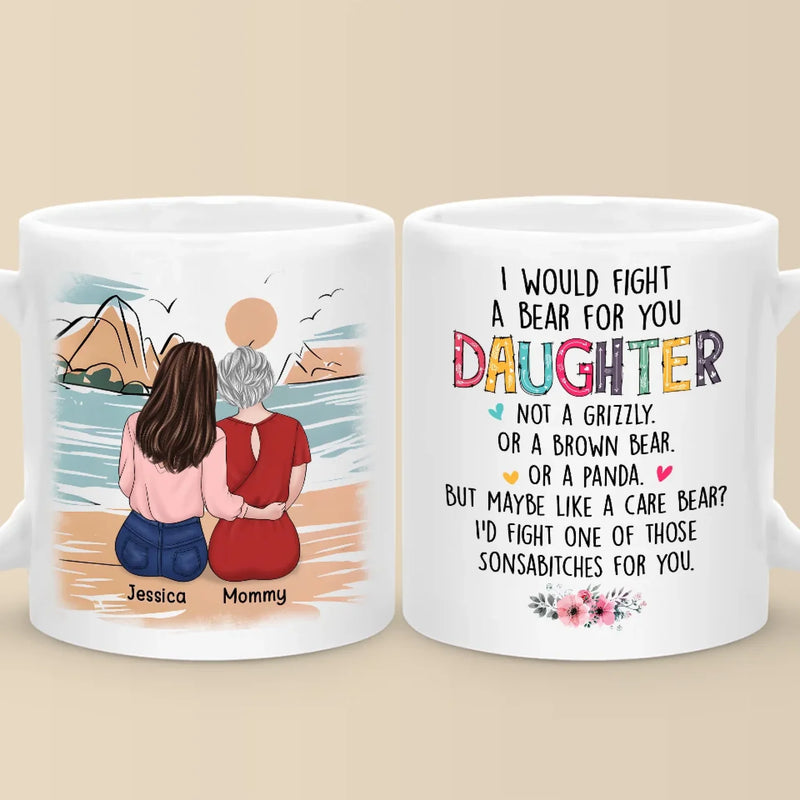 A Mother’s Love, A Daughter’s Laughter - Family Personalized Custom Mug - Gift For Mom, Daughter