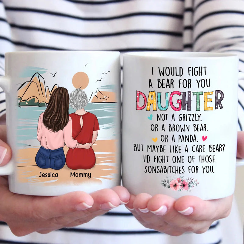 A Mother’s Love, A Daughter’s Laughter - Family Personalized Custom Mug - Gift For Mom, Daughter