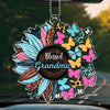 Life Is The Flower For Which Love Is The Honey - Family Personalized Custom Car Ornament - Acrylic Custom Shaped - Gift For Mom, Grandma