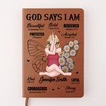 Custom Name Christian Faith Gifts for Women - Personalized Leather Journal