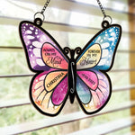Custom Name Memorial Butterfly Gifts - Personalized Suncatcher Ornament