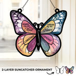 Custom Name Memorial Butterfly Gifts - Personalized Suncatcher Ornament