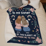 Custom Name Sister Hug Gifts - Personalized Blanket