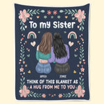 Custom Name Sister Hug Gifts - Personalized Blanket