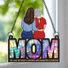 The Love Between Us Is Forever - Family Personalized Window Hanging Suncatcher - Gift For Mom