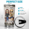Having A Sister Means You Always Have Backup - Bestie Personalized Custom Tumbler -  Gift For Best Friends, BFF, Sisters