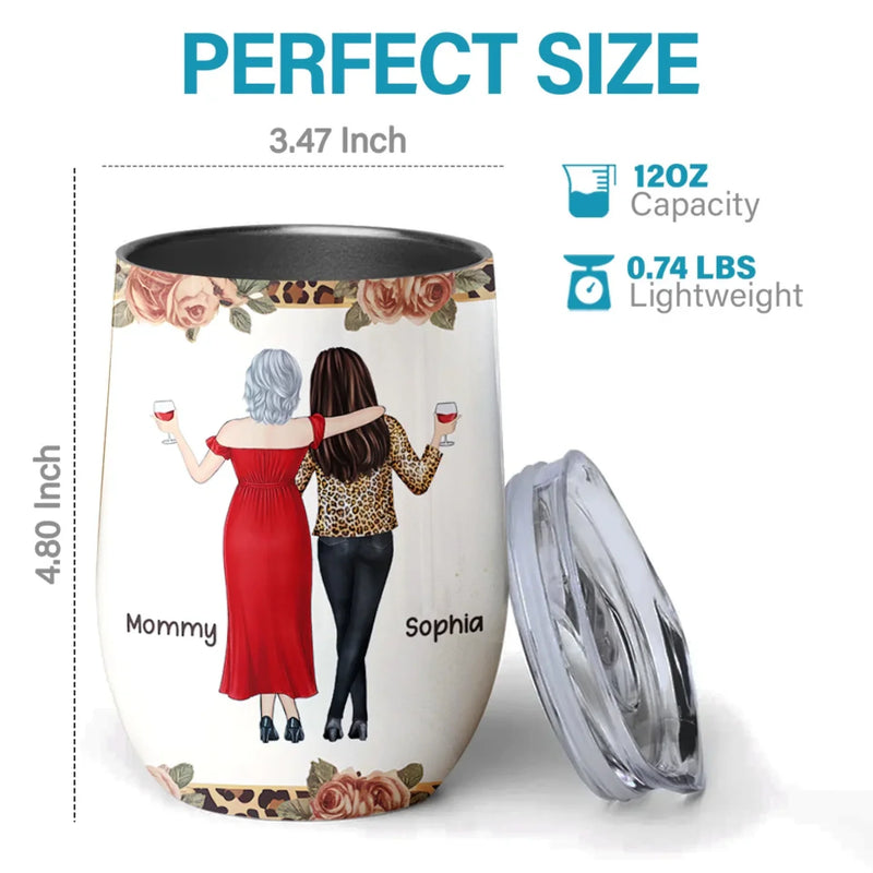 Never Forget How Amazing You Are - Family Personalized Custom Wine Tumbler -  Gift For Mom, Daughter