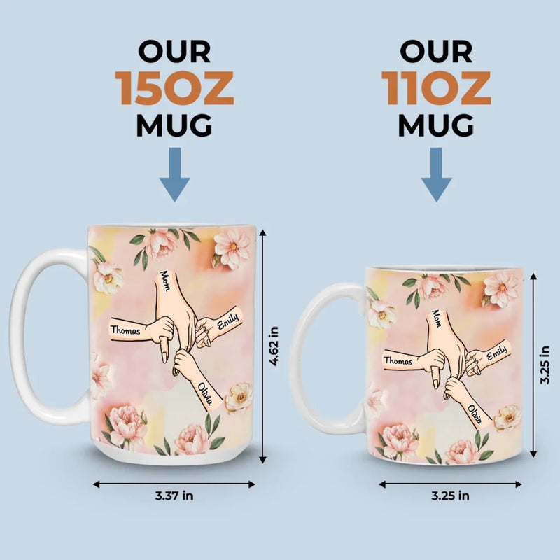 A Garden Of Love Grows In A Grandmother's Heart - Family Personalized Custom Mug - Gift For Mom, Grandma