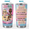 We’re Chaos And Laughter - Bestie Personalized Custom Tumbler -  Gift For Best Friends, BFF, Sisters