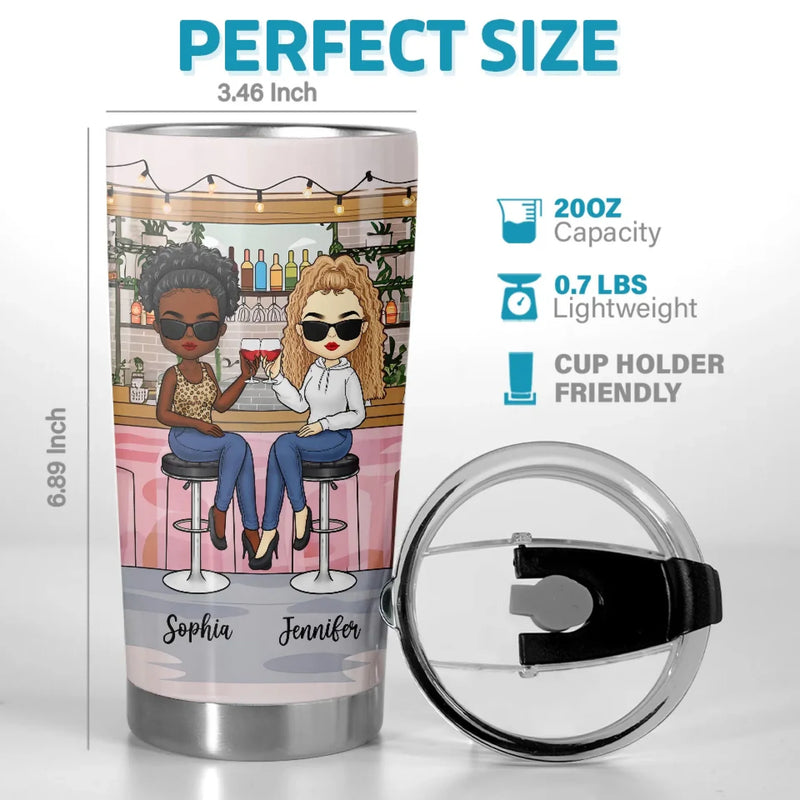 We’re The Spice In Each Other’s Lives - Bestie Personalized Custom Tumbler -  Gift For Best Friends, BFF, Sisters