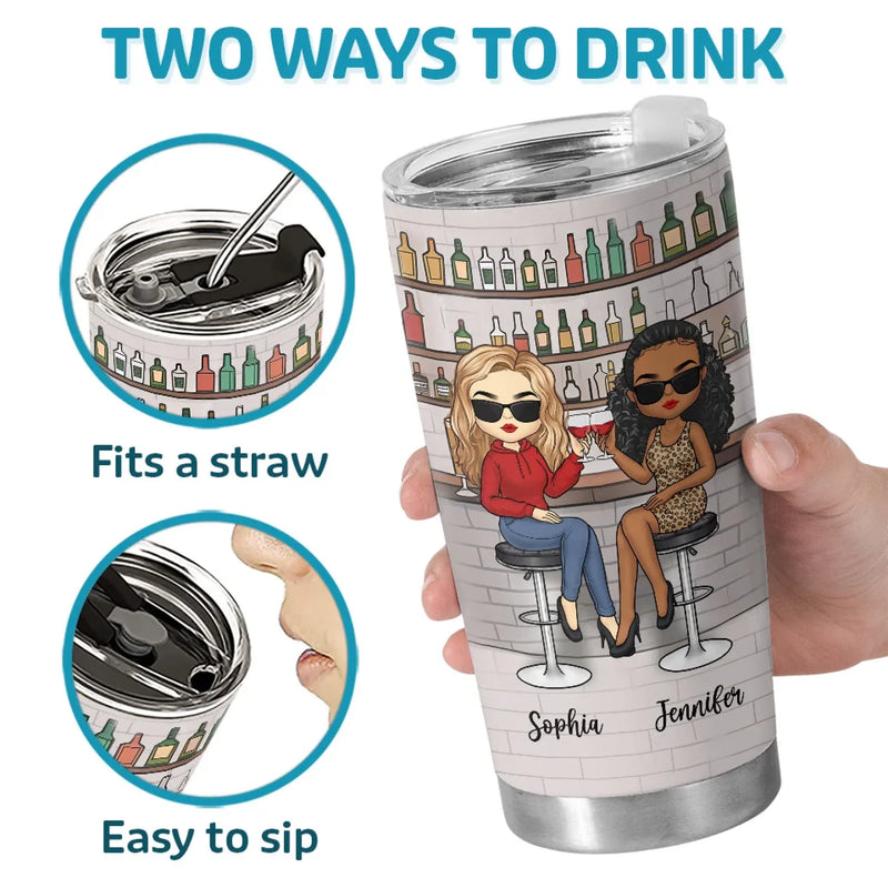 We’re Fierce, Fabulous And Unbreakable - Bestie Personalized Custom Tumbler -  Gift For Best Friends, BFF, Sisters