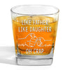 Built By My Father’s Hands - Family Personalized Custom Square Whiskey Glass - Gift For Dad