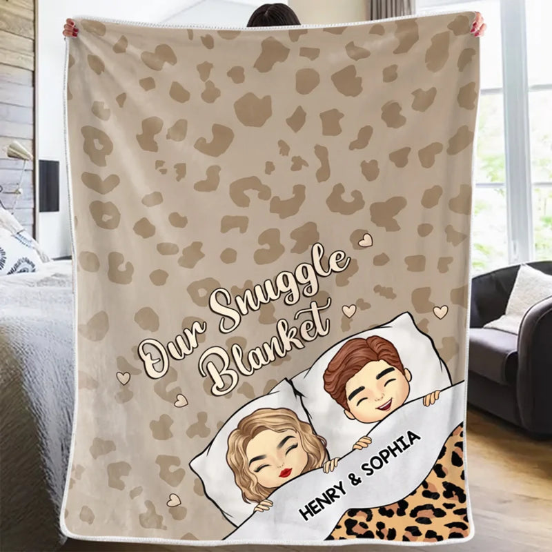 Custom Name Snuggle Gifts for Couples - Personalized Blanket