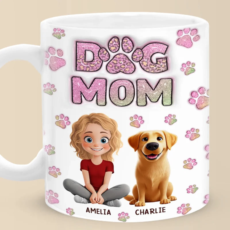 Custom Name Dog Mom Gifts for Women - Personalized Mugs