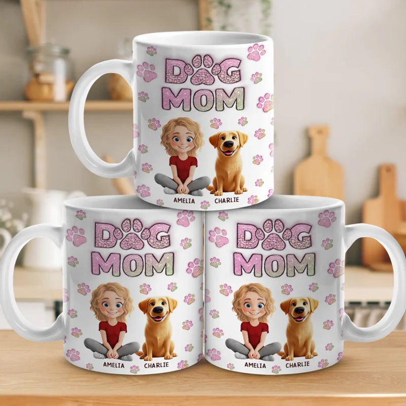 In A World Full Of Chaos, Pets Bring Peace - Dog & Cat Personalized Custom 3D Inflated Effect Printed Mug - Gift For Pet Owners, Pet Lovers