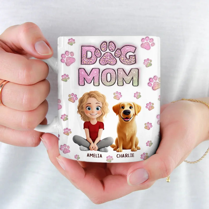 In A World Full Of Chaos, Pets Bring Peace - Dog & Cat Personalized Custom 3D Inflated Effect Printed Mug - Gift For Pet Owners, Pet Lovers