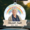 Custom Photo Holding You Close In Our Prayers - Memorial Personalized Custom Car Ornament - Acrylic Custom Shaped - Sympathy Gift For Family Members