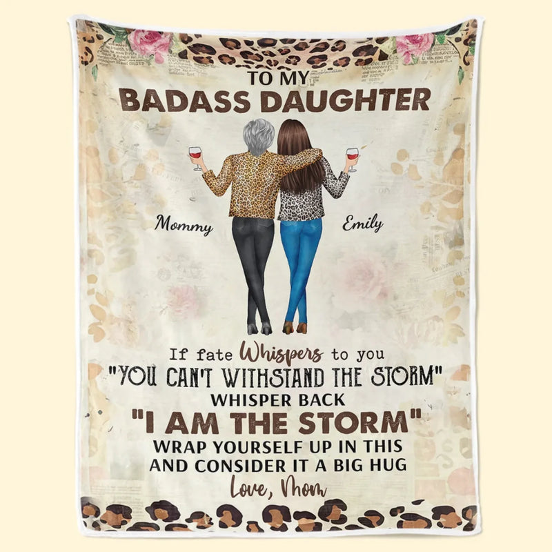 A Big Hug From Mother - Family Personalized Custom Blanket - Mother's Day, Gift For Mom, Grandma