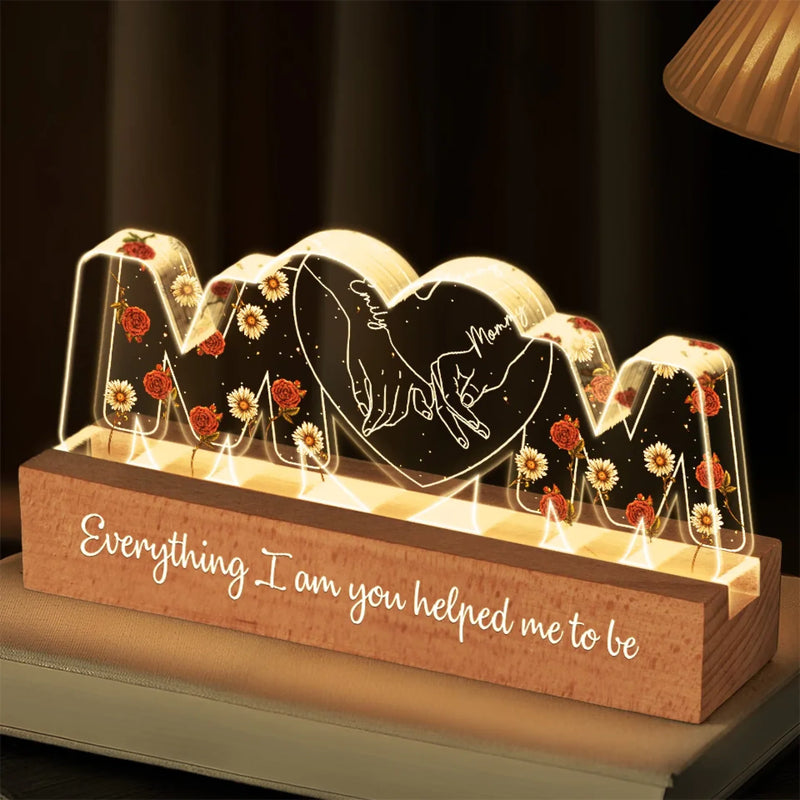 Mom Floral Appreciation Decor - Block Light