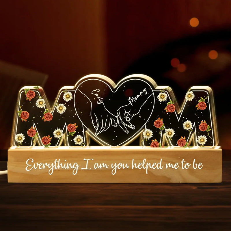 Mom Floral Appreciation Decor - Block Light